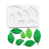 Molde Silicona Hojas Mix x 7